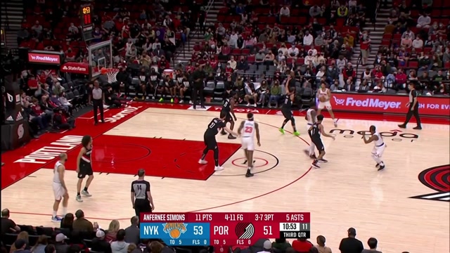 【2022年02月13日 尼克斯vs开拓者集锦】你有张良计我有过墙梯 西蒙斯沃克对飙三分