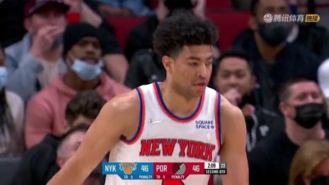 【2022年02月13日 尼克斯vs开拓者集锦】兰德尔vs开拓者集锦 28+16单骑闯关拉杆上篮得手