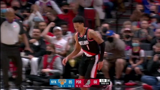 【2022年02月13日 尼克斯vs开拓者集锦】别忘了我可是曾经的扣篮王 西蒙斯霸王举鼎双手重扣