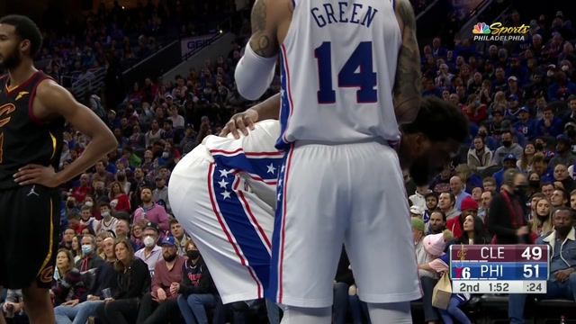 【2022年02月13日 骑士vs76人集锦】这就有点不讲武德了 艾伦篮下锁喉大帝