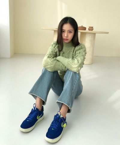 蓝丝绸NikeAirForce1 Low Olivia Kim No Cover