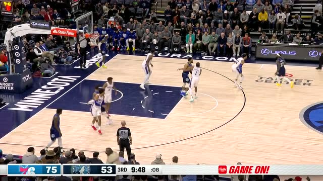 【2022年02月26日 76人vs森林狼集锦】塞布尔死亡缠绕鬼手抢断 大帝妙传马克西快攻暴扣