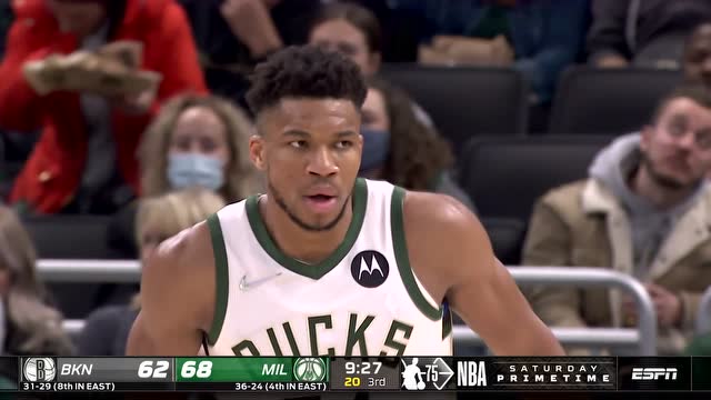 【2022年02月27日 篮网vs雄鹿集锦】预定今日十佳球！字母哥空中接力残暴隔扣小库里惨当背景板