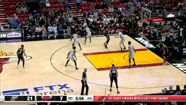 【2022年02月27日】马刺vs热火第1节中文解说回放