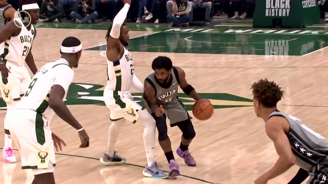 【2022年02月27日 篮网vs雄鹿集锦】节奏大师现场教学 欧文梦幻脚步急停跳投杀入诛心