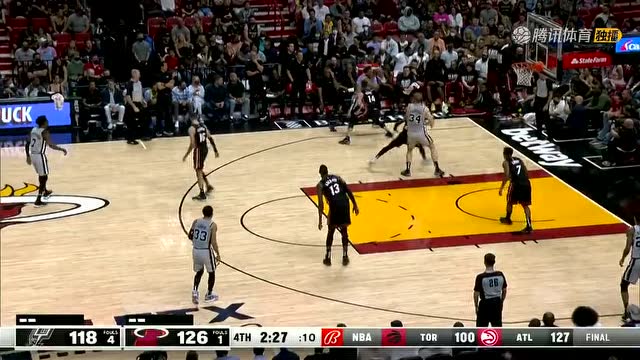 【2022年02月27日 马刺vs热火集锦】漂亮欧洲步旋转跳跃不停歇 迪奥普连砍7分