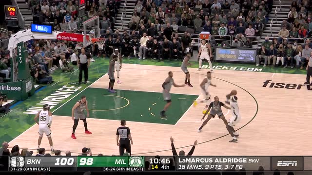 【2022年02月27日 篮网vs雄鹿集锦】雨一直下！波蒂斯天神下凡无解三分刷新纪录