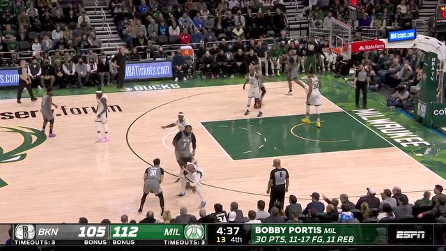 【2022年02月27日 篮网vs雄鹿集锦】关键时刻还得看领袖 欧文攻防转换突破跳投终于止血