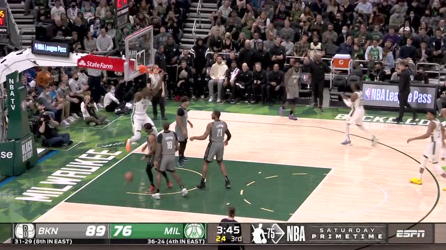 【2022年02月27日 篮网vs雄鹿集锦】我命由我不由天！伊巴卡包围圈强起补扣势大力沉