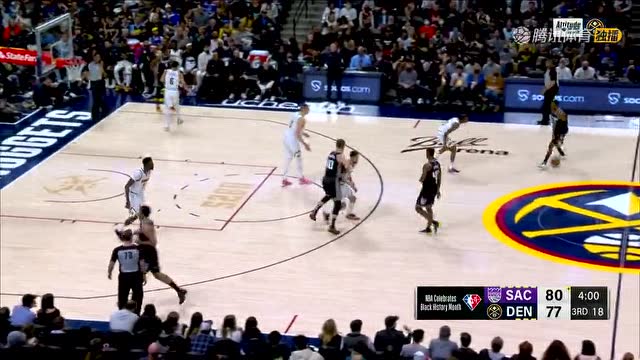 【2022年02月27日 国王vs掘金集锦】海兰德假意突破吸引防守 小里弗斯底角空位三分一箭穿心