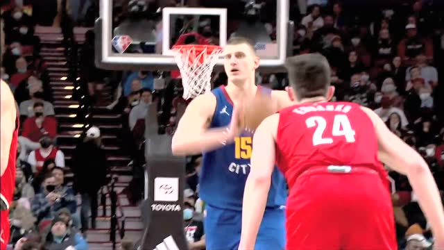 【2022年02月28日 掘金vs开拓者集锦】灵动妙传串联全队 约基奇连线戈登底角三分正中靶心