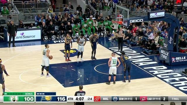 【2022年02月28日】凯尔特人vs步行者第4节英文原声回放