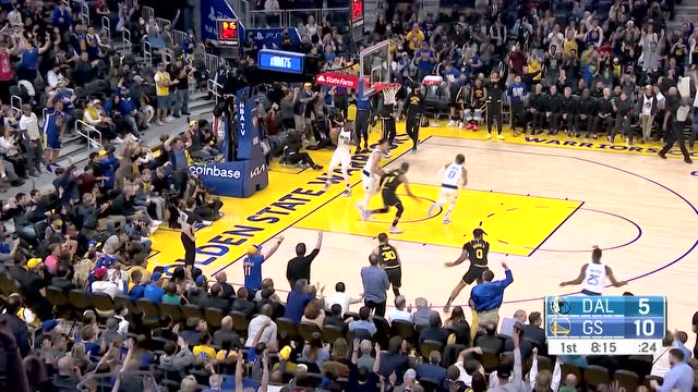 【2022年02月28日 独行侠vs勇士集锦】连续第181场命中三分 库里反击三分穿云箭燃爆全场