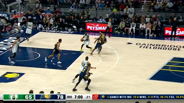 【2022年02月28日 凯尔特人vs步行者集锦】布朗反击一条龙上篮 穿花绕蝶无人能敌