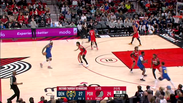 【2022年02月28日 掘金vs开拓者集锦】考辛斯瞒天过海妙传连线 格林斜刺里杀出双臂暴扣