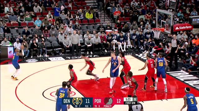 【2022年02月28日 掘金vs开拓者集锦】视野开阔找到机会 约基奇助攻莫里斯三分穿网