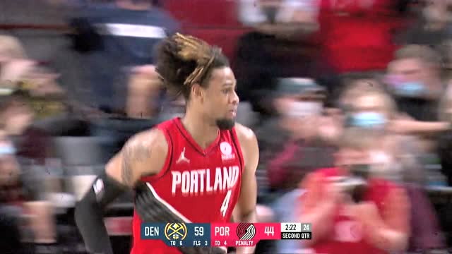 【2022年02月28日 掘金vs开拓者集锦】西蒙斯眼观六路运送炮弹 布朗旱地拔葱上演空接暴扣