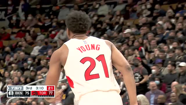 【2022年03月02日 篮网vs猛龙集锦】宝藏男孩鉴定完毕 赛迪斯杨底角诛心三分精准制导