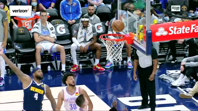 【2022年03月03日 雷霆vs掘金集锦】内线一柱擎天 格林霸王举鼎双手重扣