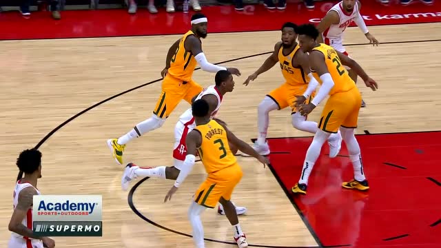 【2022年03月03日 爵士vs火箭集锦】往天上扔就完事了 小马丁起飞双手炸筐