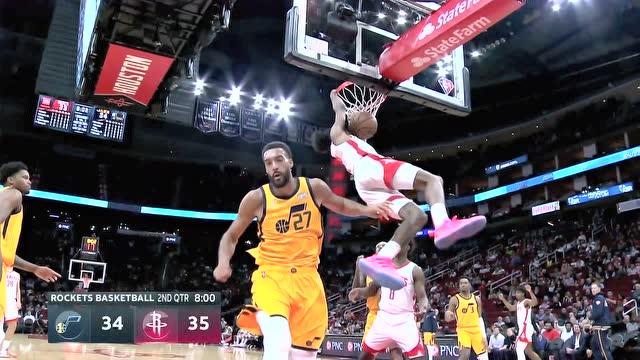 【2022年03月03日 爵士vs火箭集锦】什么最贵中锋 格林起飞怒扣点燃全场