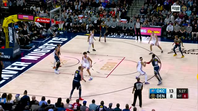 【2022年03月03日 雷霆vs掘金集锦】这哪像心脏做过手术的人啊！格林直上云霄单臂滑翔隔扣