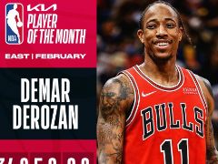 NBA官宣2月最佳：公牛德罗赞&独行侠东契奇