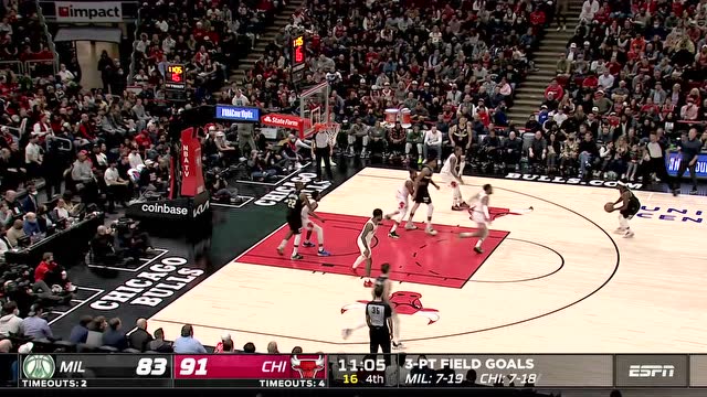 【2022年03月05日 雄鹿vs公牛集锦】霍乐迪vs公牛集锦 全场26分 末节大杀四方独得14分