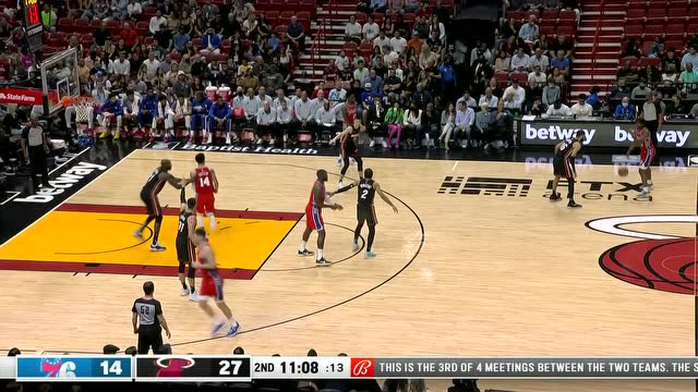 【2022年03月06日】76人vs热火第1节英文解说回放