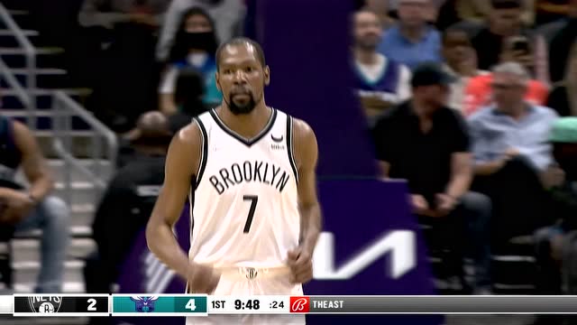 【2022年03月09日 篮网vs黄蜂集锦】根本防不住 杜兰特极限出手后仰抛投