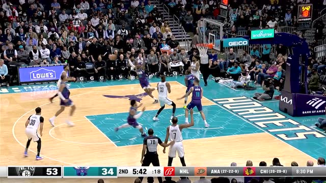 【2022年03月09日 篮网vs黄蜂集锦】终于等到你！小库里抬手三分终于开张