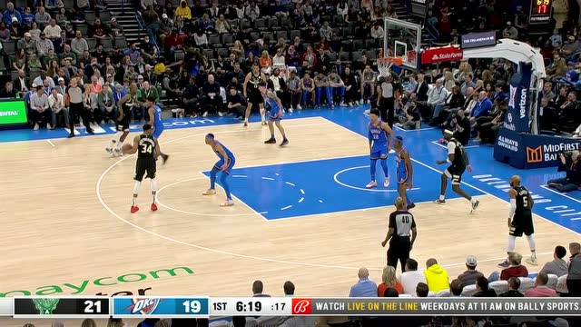 【2022年03月09日 雄鹿vs雷霆集锦】三人围堵又如何？字母哥举火烧天单臂炸筐