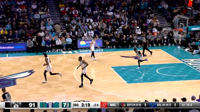 【2022年03月09日 篮网vs黄蜂集锦】三球终于进三分了！三球抬手三分应声入网