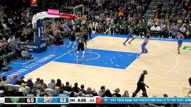 【2022年03月09日 雄鹿vs雷霆集锦】心有灵犀一点通 亚历山大助飞罗比空接暴扣