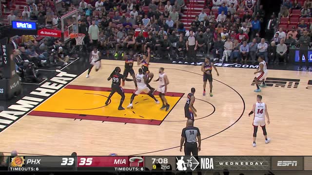 【2022年03月10日 太阳vs热火集锦】阿德巴约篮下强攻 击地妙传奥拉迪波反手上篮