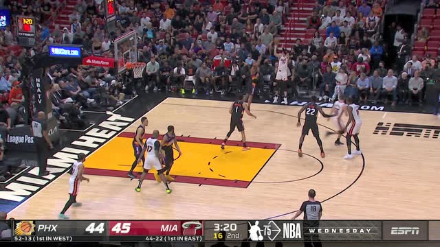 【2022年03月10日 太阳vs热火集锦】佩恩歪把子投射稳稳命中 希罗以牙还牙完成回应