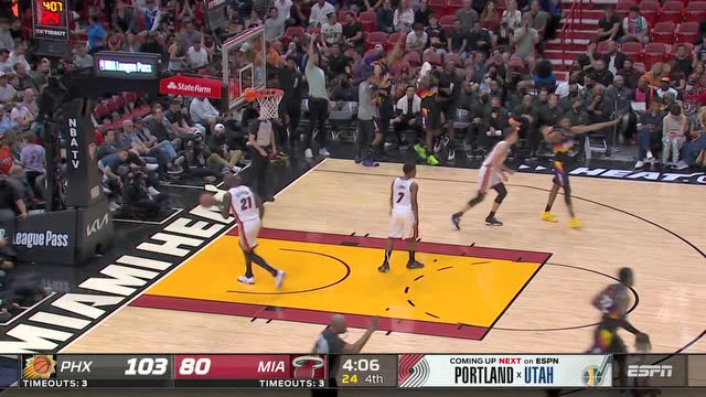 【2022年03月10日 太阳vs热火集锦】提前盖棺定论了 克劳德撤步三分提前收割比赛