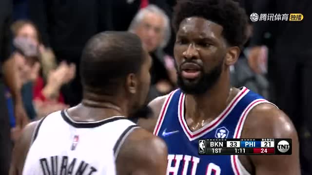 【2022年03月11日 篮网vs76人集锦】打出火气了！杜兰特不满恩比德 两人场上疯狂对喷问候对方