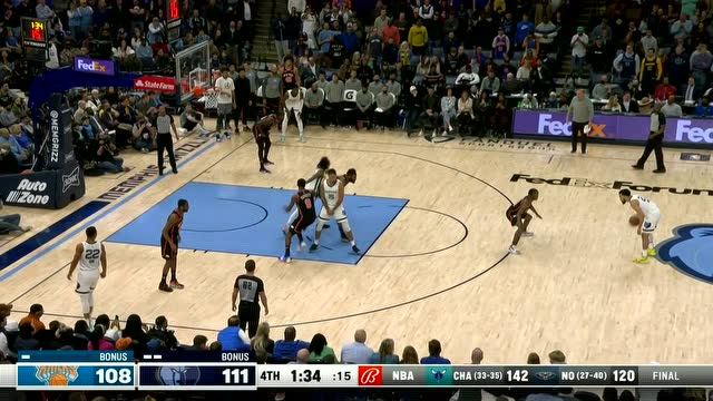 【2022年03月12日 尼克斯vs灰熊集锦】腰王不只有一副绝世好腰还有一颗大心脏 莫兰特连取4分锁定胜局