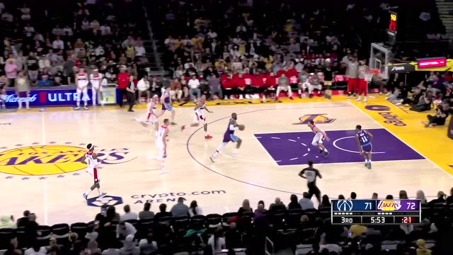 【2022年03月12日 奇才vs湖人集锦】威少头顶摘瓜推反击 詹姆斯鹰击长空单臂劈扣