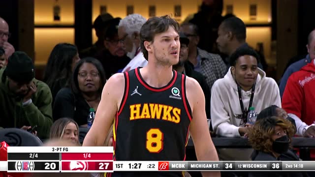 【2022年03月12日 快船vs老鹰集锦】快船vs老鹰精华回放 祖巴茨空砍两双特雷杨27+11率队力克快船