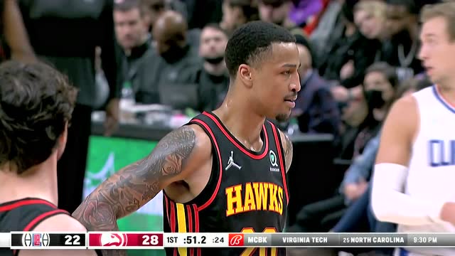 【2022年03月12日】快船vs老鹰第1节中文解说回放