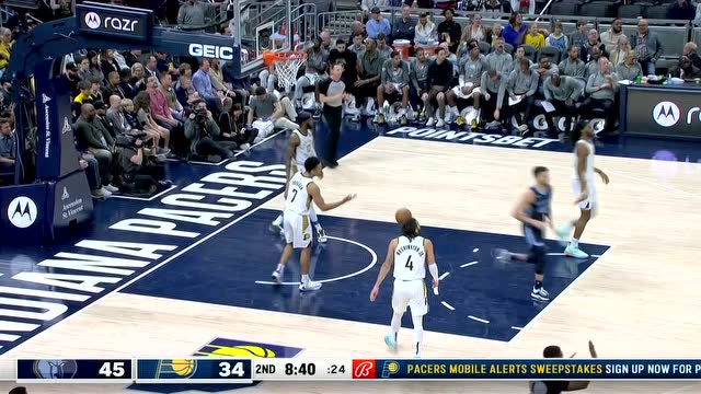 【2022年03月16日 灰熊vs步行者集锦】布鲁克斯单吃师弟举火烧天 贝恩三分打停对手