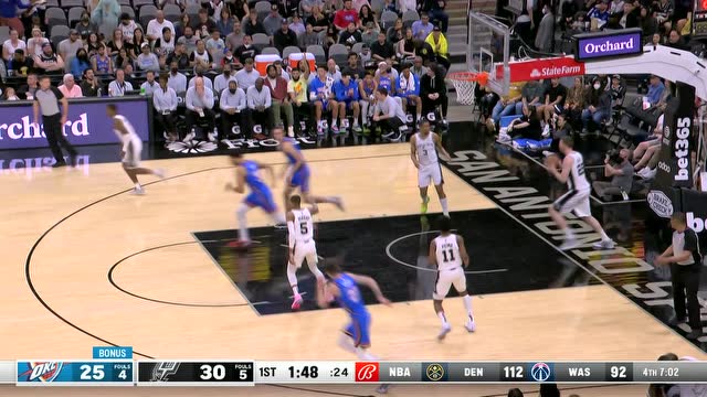 【2022年03月17日 雷霆vs马刺集锦】假传真上骗过所有人 波库大步流星欧洲步轻松上篮