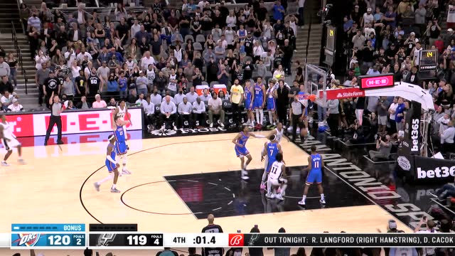 【2022年03月17日 雷霆vs马刺集锦】雷霆120-122马刺 朗尼沃克三分绝杀险胜雷霆