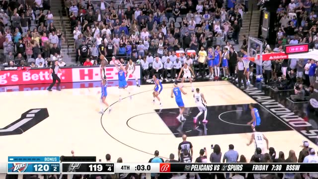 【2022年03月17日 雷霆vs马刺集锦】真是尽显杀手气质 朗尼沃克点出破绽三分一剑封喉绝杀雷霆