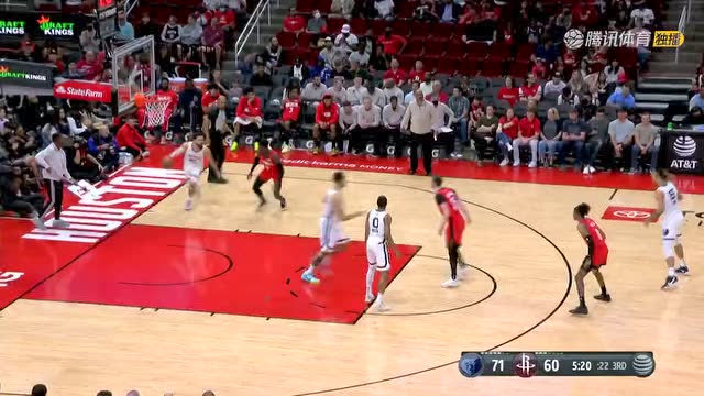 【2022年03月21日 灰熊vs火箭集锦】飞身抢断长驱直入 泰特面对空篮快攻背扣打进