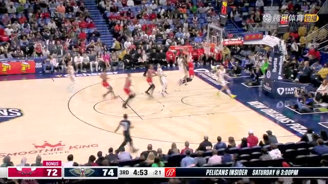 【2022年03月25日 公牛vs鹈鹕集锦】实战扣篮王！拉文长驱直入劈山砸扣在禁区倒海翻江