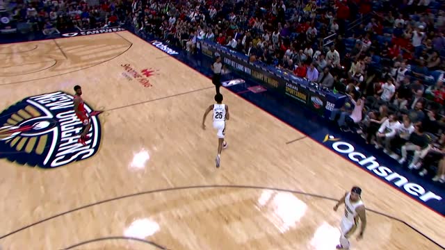 【2022年03月25日 公牛vs鹈鹕集锦】拜拜！拜拜！小南斯残暴排球大帽盖飞十米远