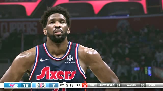 【2022年03月26日】费城vs快船第1节英文解说回放